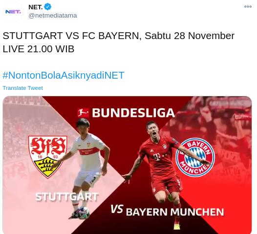 Jadwal Liga Jerman 2020/2021 Pekan 9 LIVE Net TV Stuttgart vs Munchen