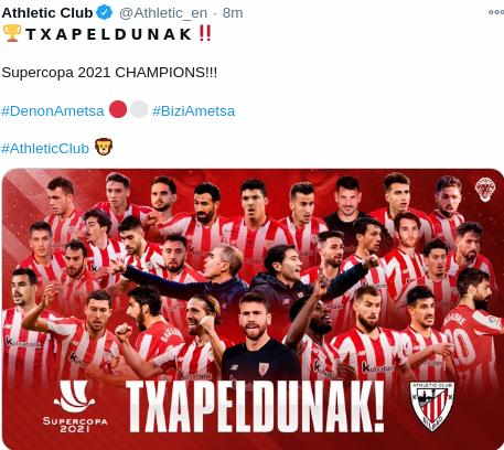Ath Bilbao Juara Piala Super Spanyol