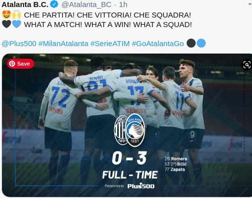 Hasil AC Milan vs Atalanta