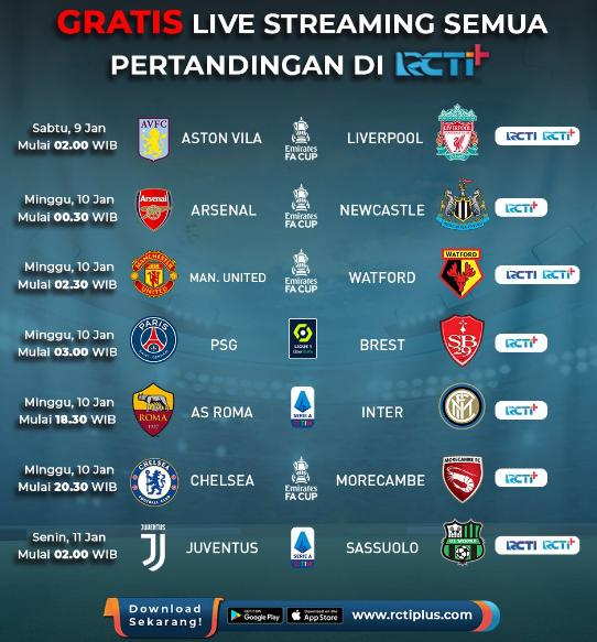 Jadwal Piala FA Live RCTI Putaran 4 Live FA Cup RCTI