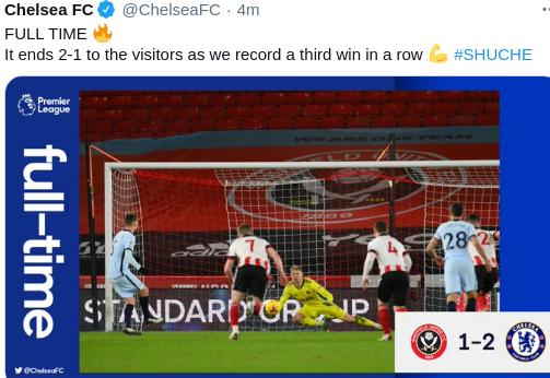 Hasil Sheffield United vs Chelsea Skor akhir 1-2
