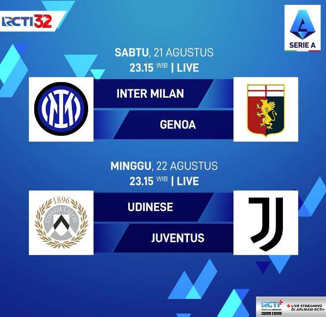 Catat Jadwal Serie A 2021 Pekan Pertama Yang Disiarkan Langsung di RCTI Catat Jadwal Serie A 2021 Pekan Pertama Yang Disiarkan Langsung di RCTI