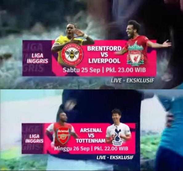 Jadwal Liga Inggris Live SCTV malam ini Pekan 6 Jadwal Bola SCTV