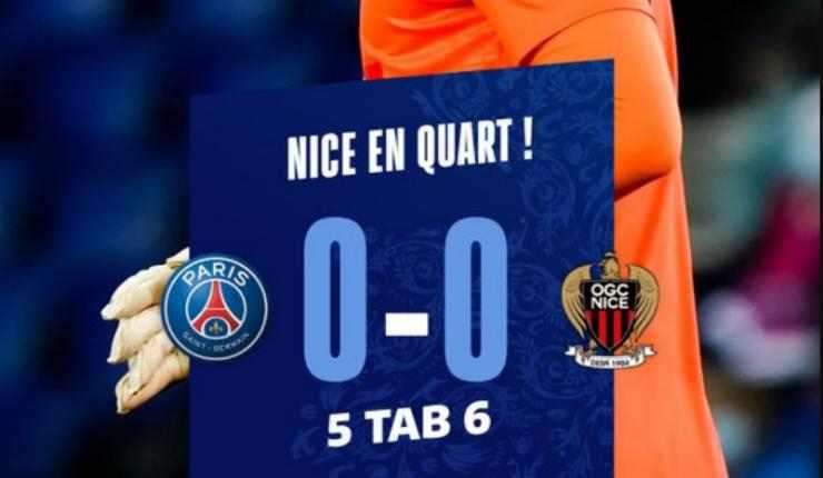 Hasil PSG vs Nice Skor Akhir 5-6 (Penalti) 16 Besar Coupe de France