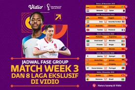 Jadwal dan Live Streaming Piala Dunia 2022 Matchweek 3